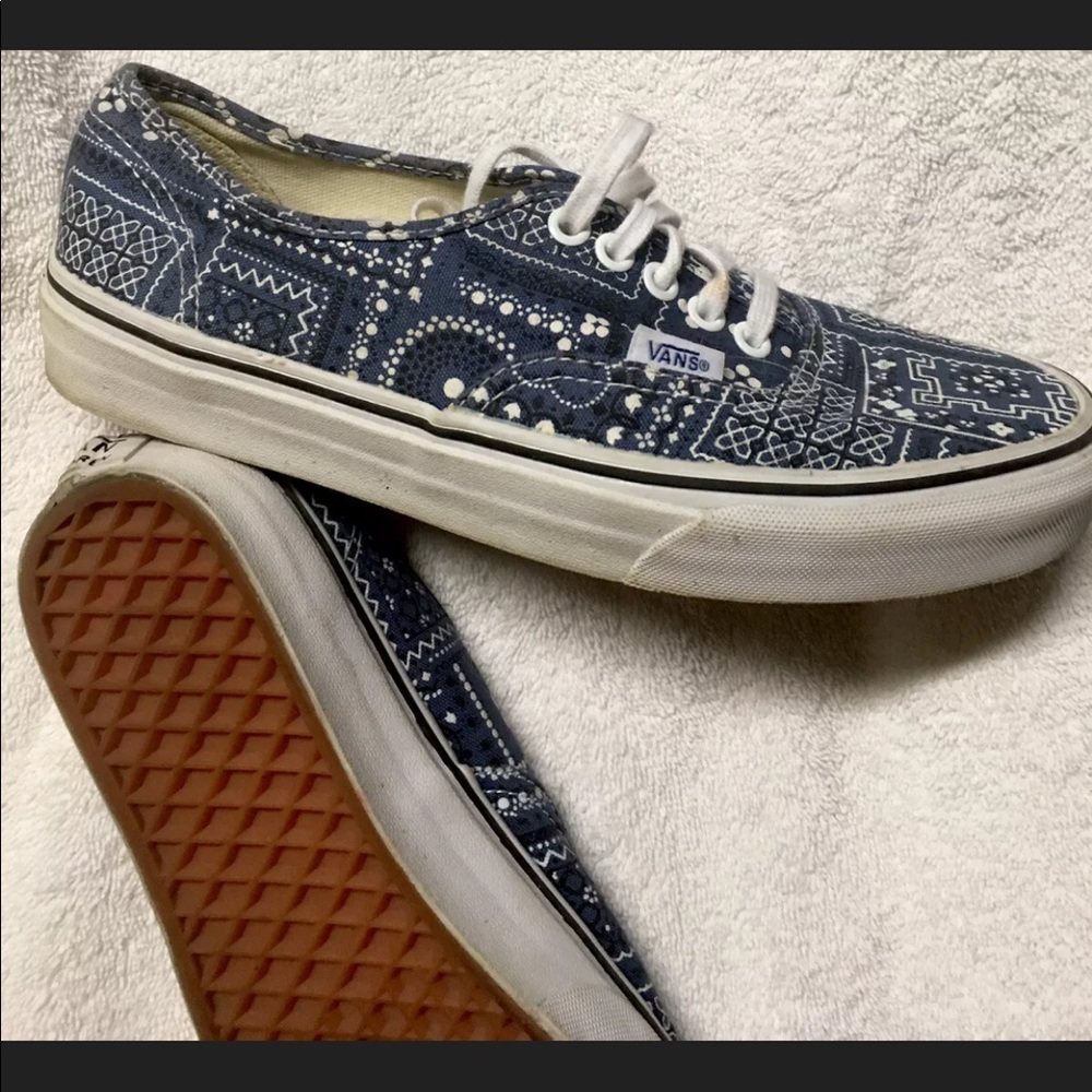 Vans VAN DOREN Bandana Skate Shoes Blue M 6.5/W 8